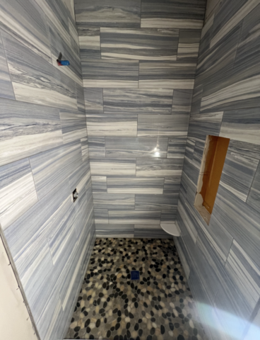 Nearly complete shower